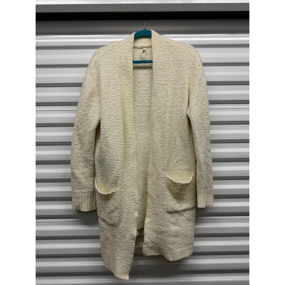 SKIMS Cozy Knit Robe and Pant Set Bone White Boucle Loungewear S/M